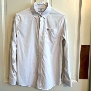SouthernTide Boys Intercoastal Solid Button Down Shirt sz XL white.